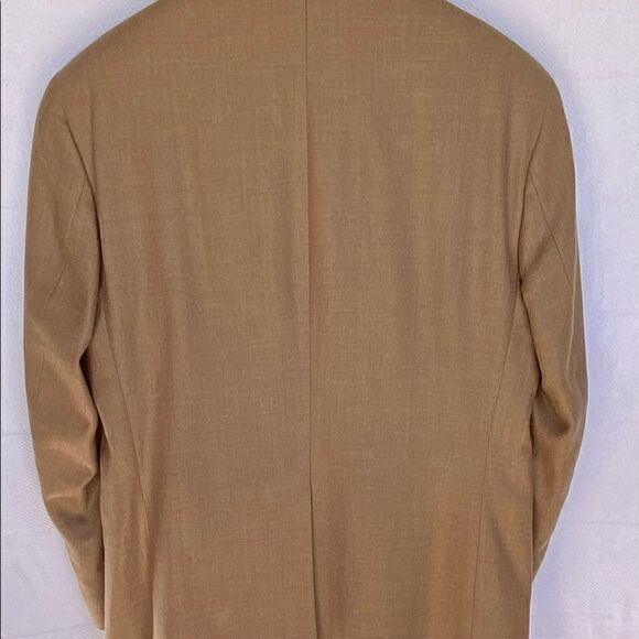 CHAPS RALPH LAUREN BROWN TAN KHAKI 3 BUTTON BLAZER JACKET MENS SIZE 40S. - Picture 2 of 7
